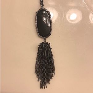 Black Kendra Scott tassel long necklace